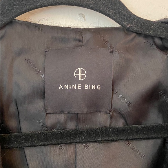 Anine Bing Anitta Woven Jacket Black Gold Button Bouclé Size M - Picture 6 of 13